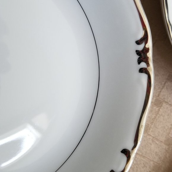 Gold China Baronet (Platinum Trim) 4 Fruit Bowls - Picture 4 of 4